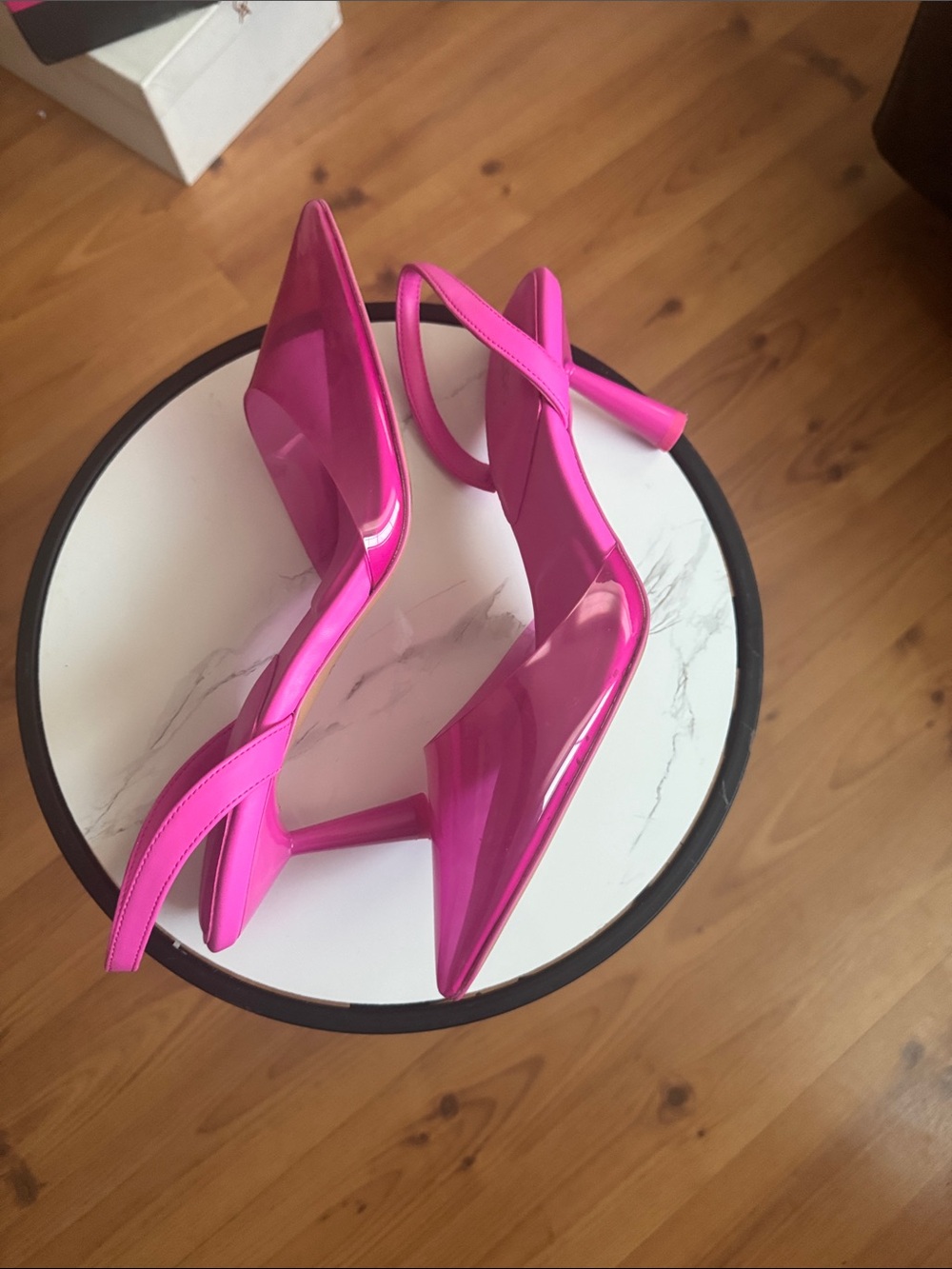 ALDO Hot Pink Pointed Slingback Heels - Picture 4 of 6